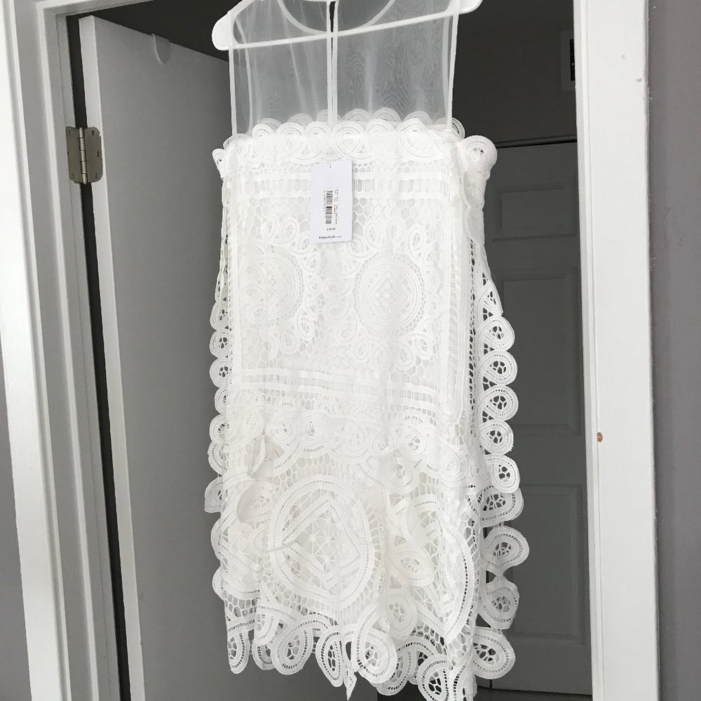Belle Badgley Mischka Fantastic White Dress, 8
